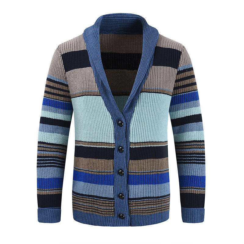 Noah - Colorblock Lapel Sweater Jacket Regular Fit