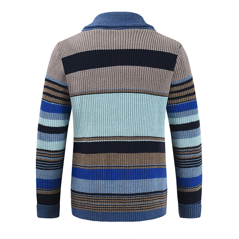 Noah - Colorblock Lapel Sweater Jacket Regular Fit