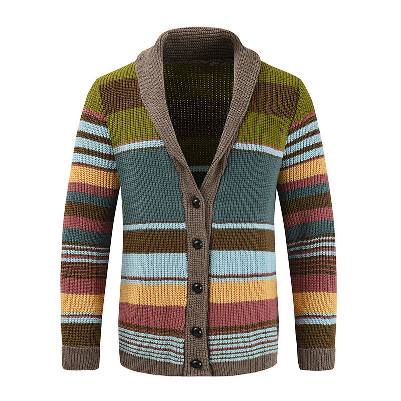 Noah - Colorblock Lapel Sweater Jacket Regular Fit