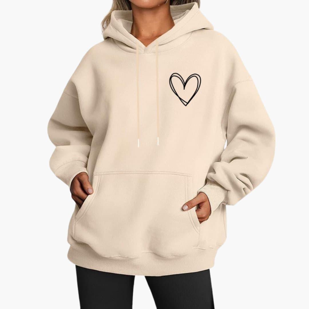 Saria - Pullover Hoodie Regular Fit Ribbed