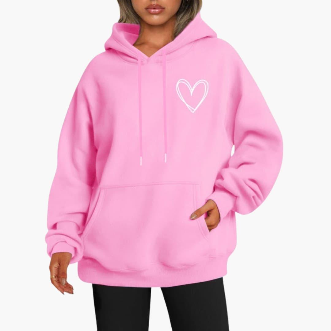 Saria - Pullover Hoodie Regular Fit Ribbed