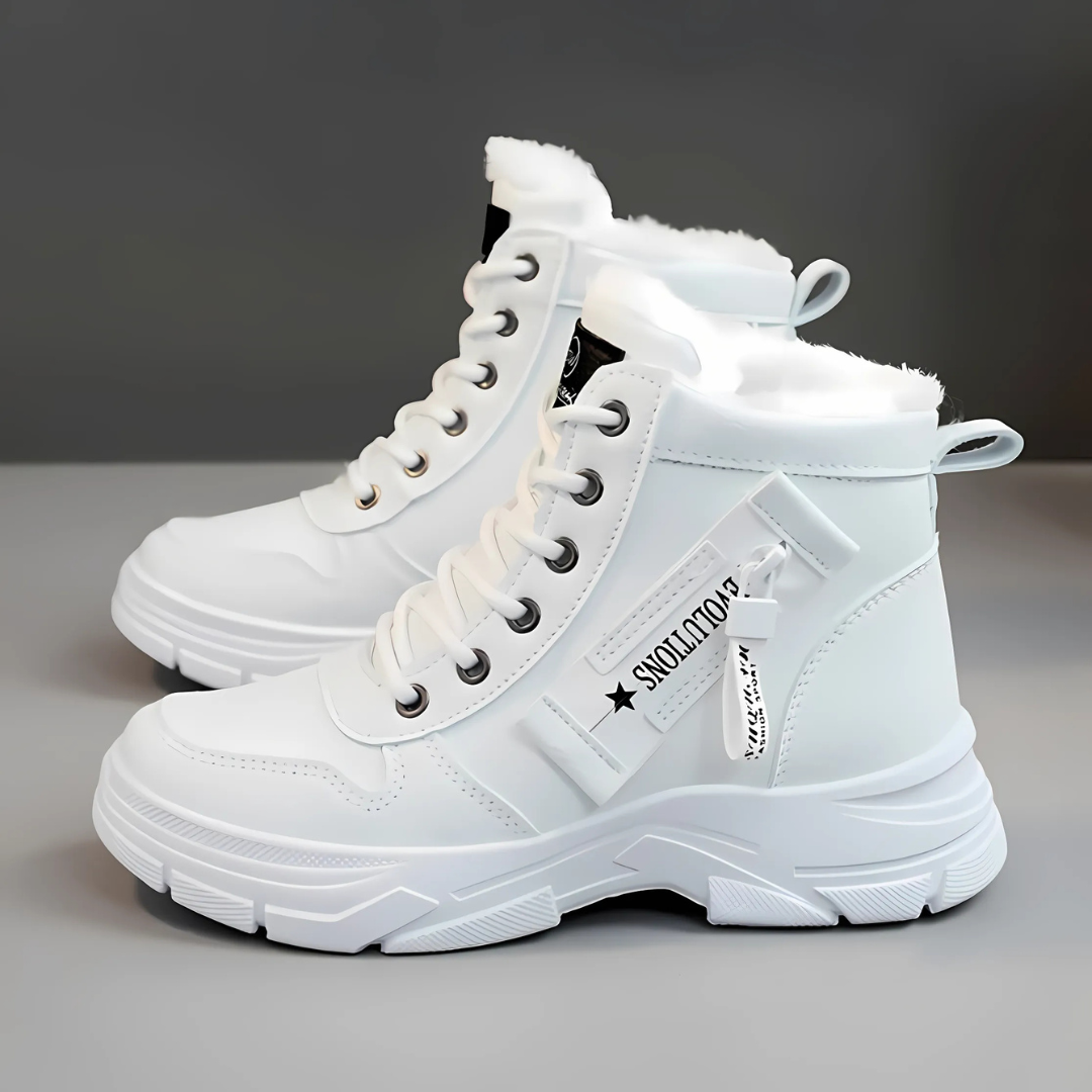 Aurora - Minimal Lace-Up Boots Structured Fit