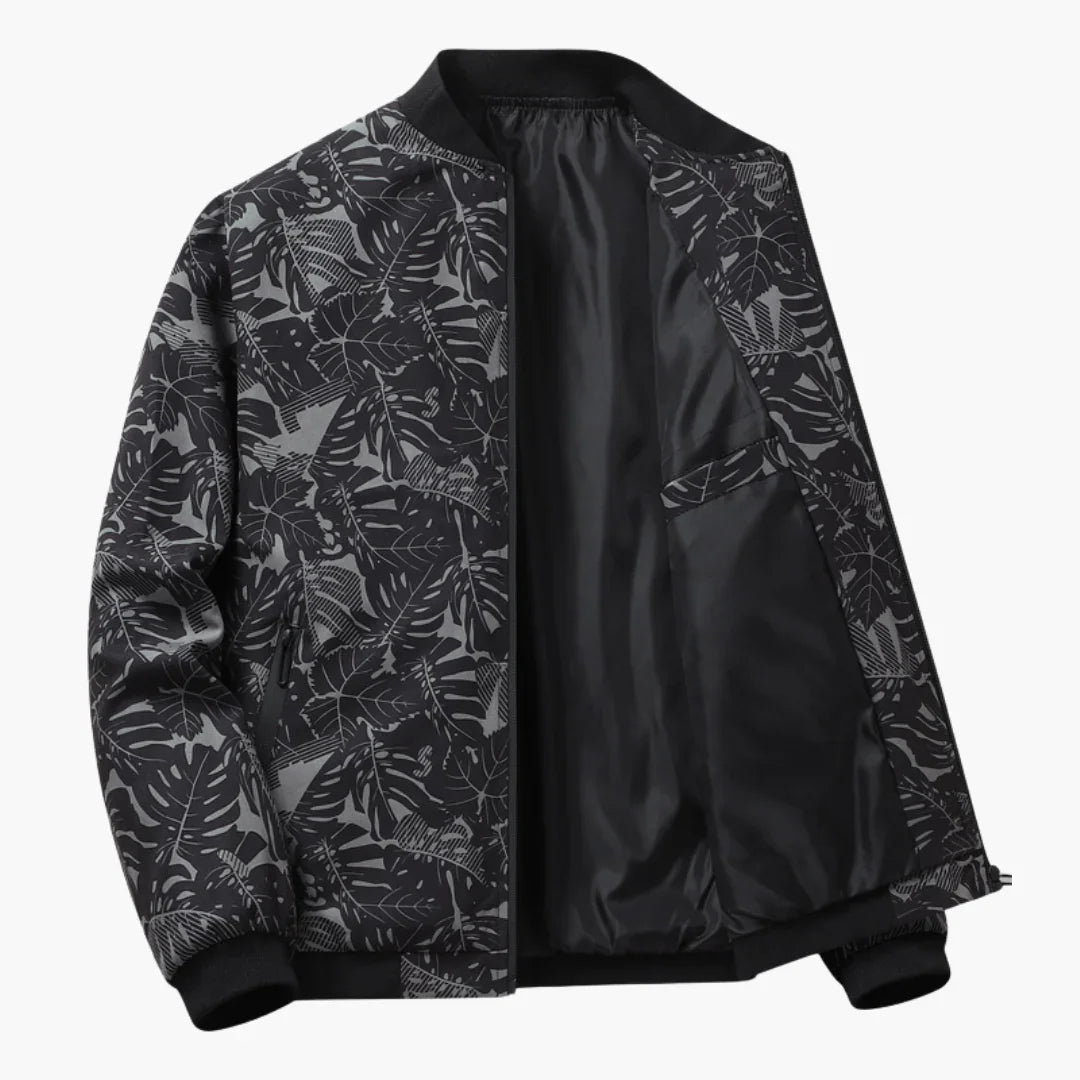 Benedict - Textured Bomber Jacket Long Sleeve