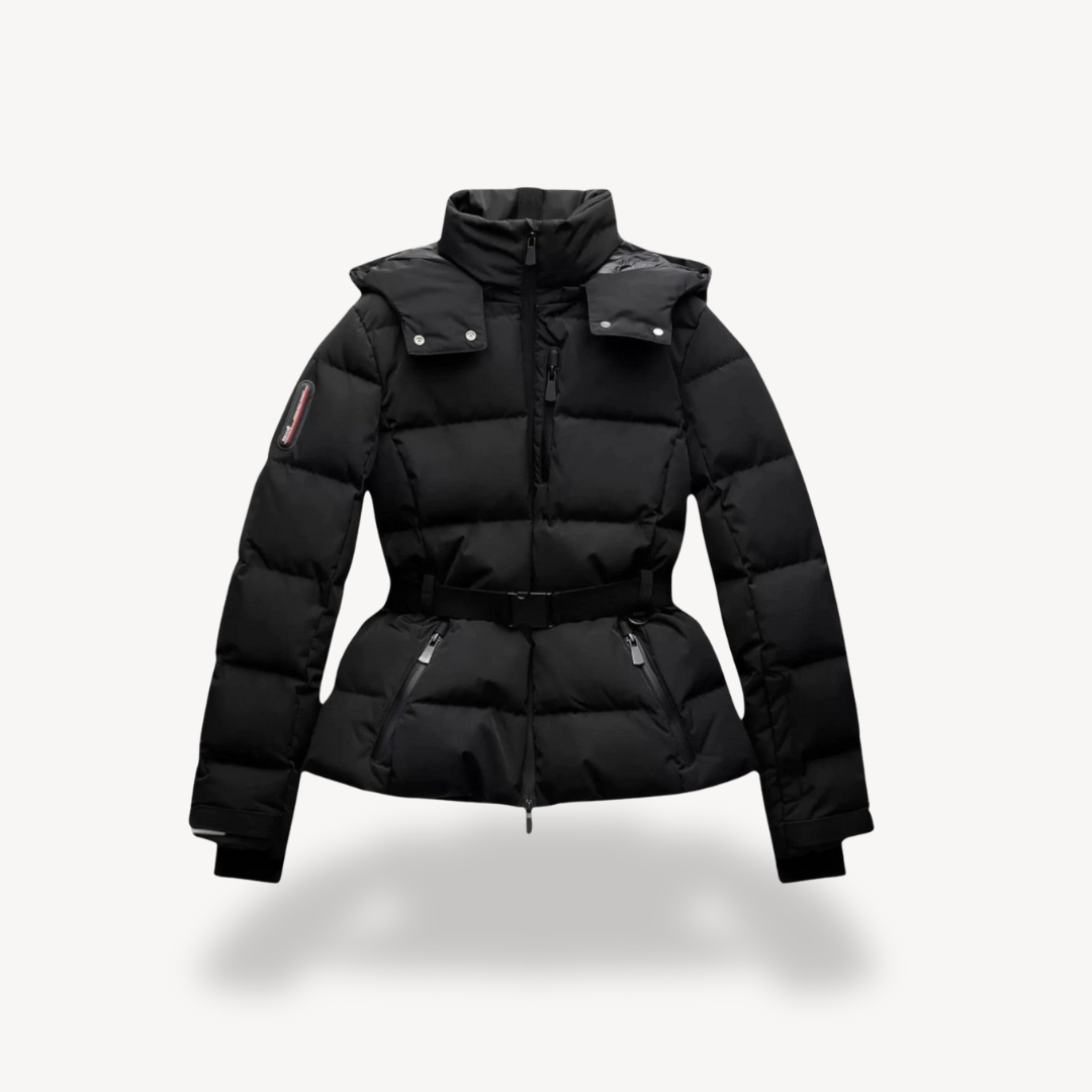 Amber - Puffer Jacket Fitted Waist Quilted