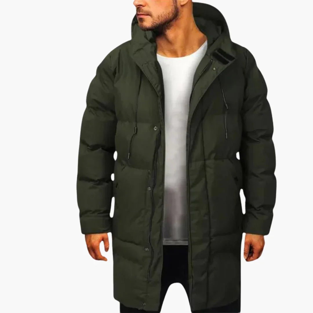Jasper - Padded Parka Jacket Mid-Length Textured
