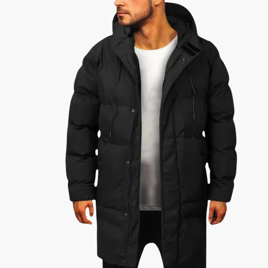 Jasper - Padded Parka Jacket Mid-Length Textured