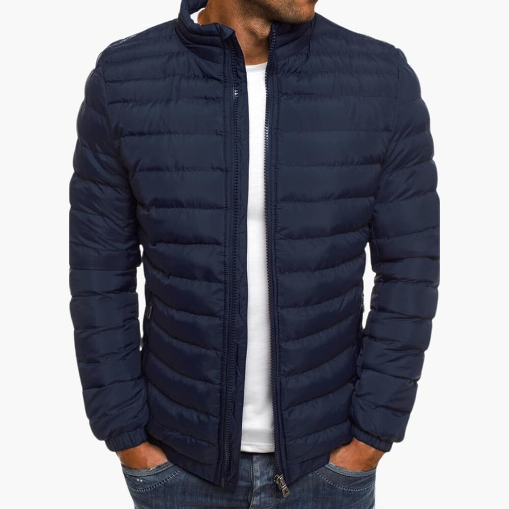 Jensen - Quilted Jacket Straight Fit Long Sleeve