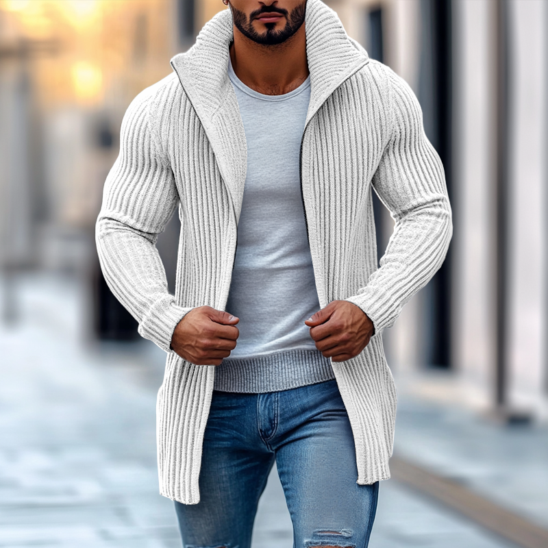 Mateo - Stand Collar Long Sleeve Cardigan