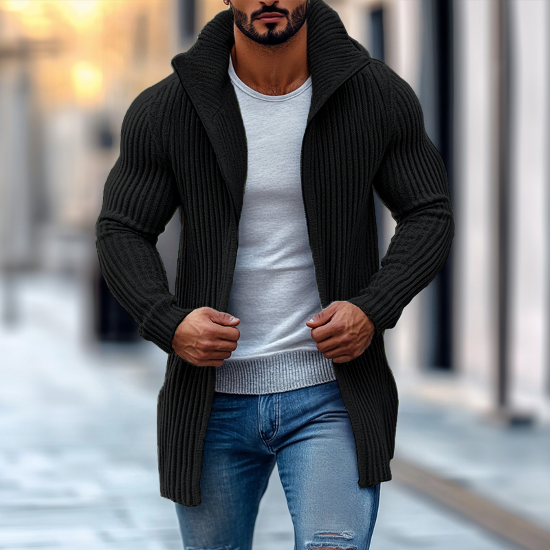 Mateo - Stand Collar Long Sleeve Cardigan