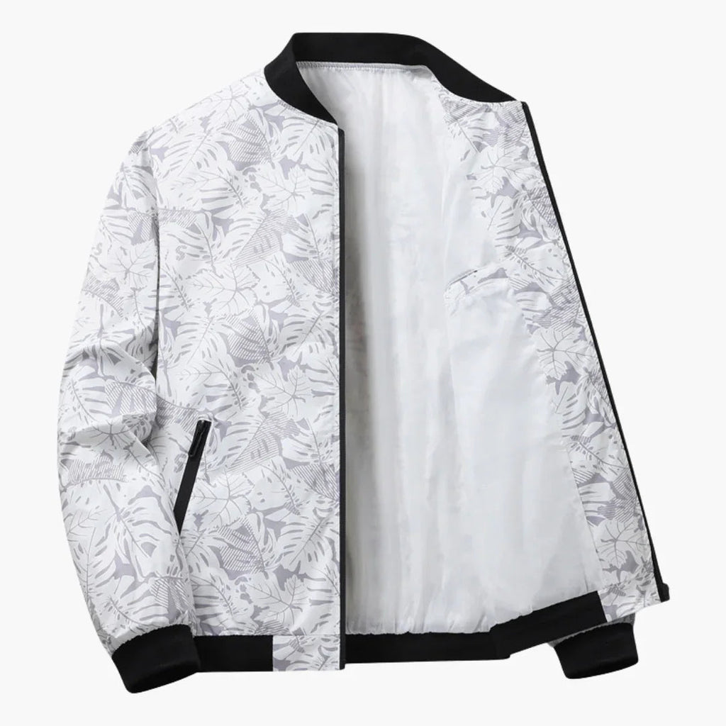 Benedict - Textured Bomber Jacket Long Sleeve