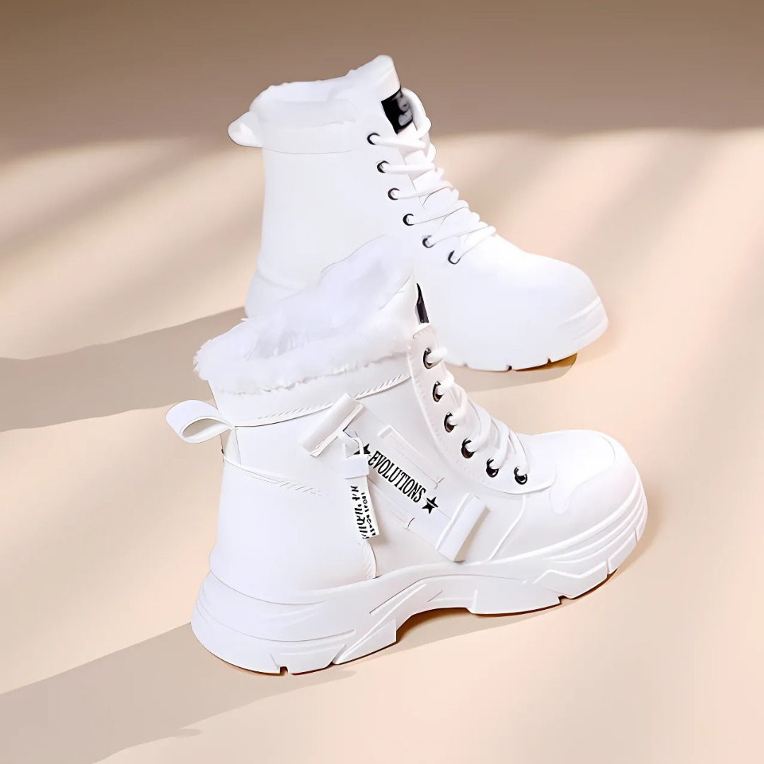 Aurora - Minimal Lace-Up Boots Structured Fit