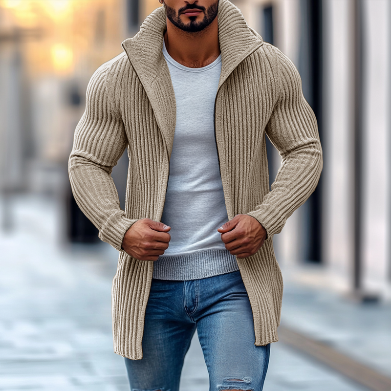 Mateo - Stand Collar Long Sleeve Cardigan