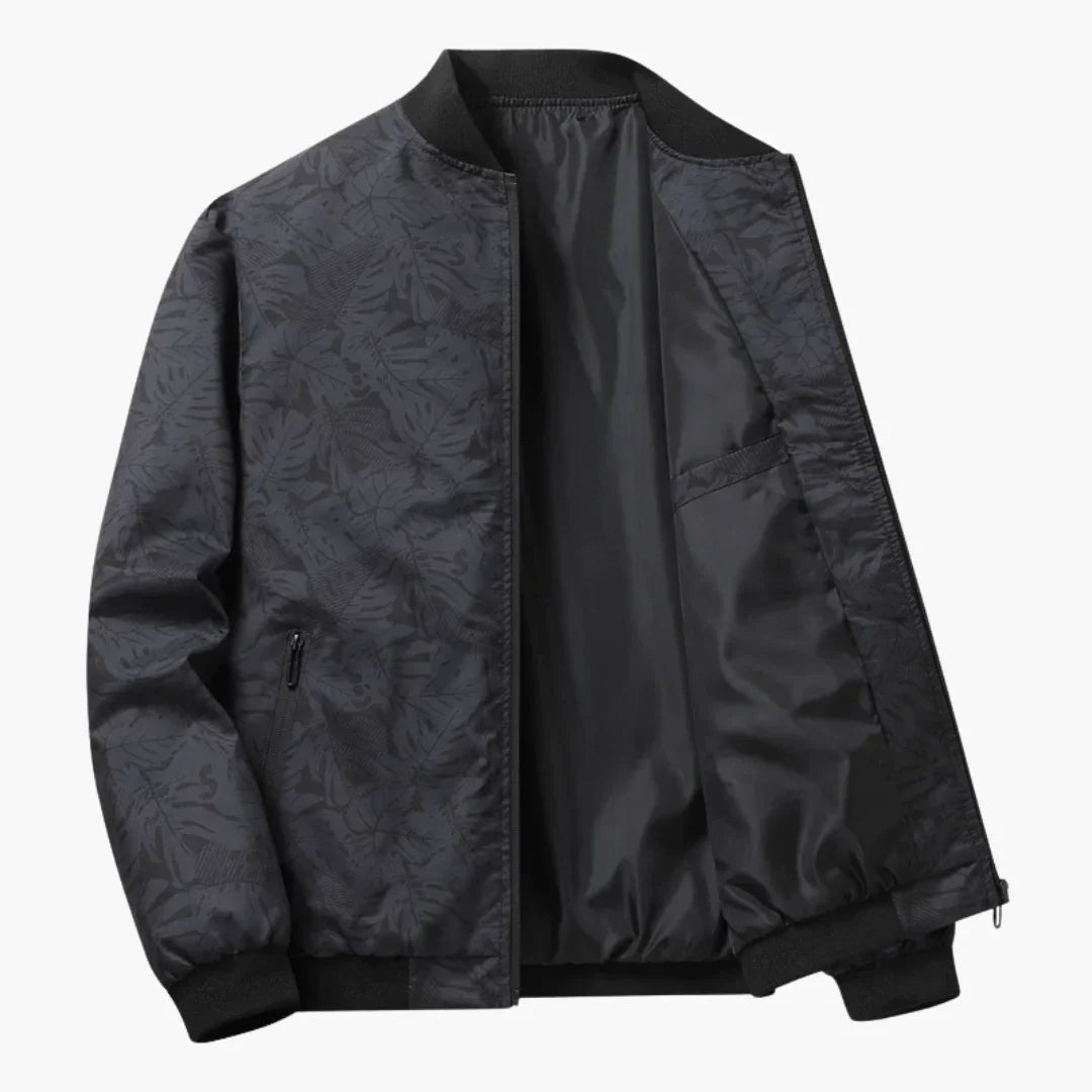 Benedict - Textured Bomber Jacket Long Sleeve