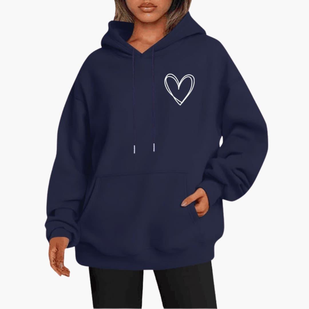 Saria - Pullover Hoodie Regular Fit Ribbed