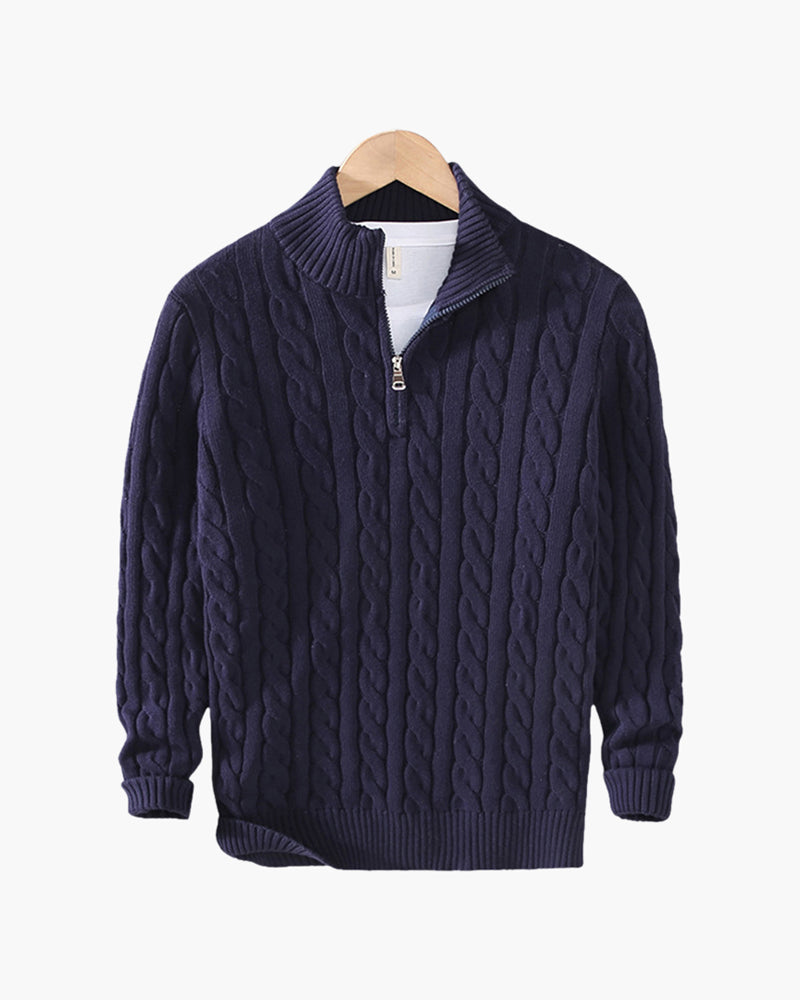 Yusuf - Half Zip Sweater Long Sleeve Ribbed