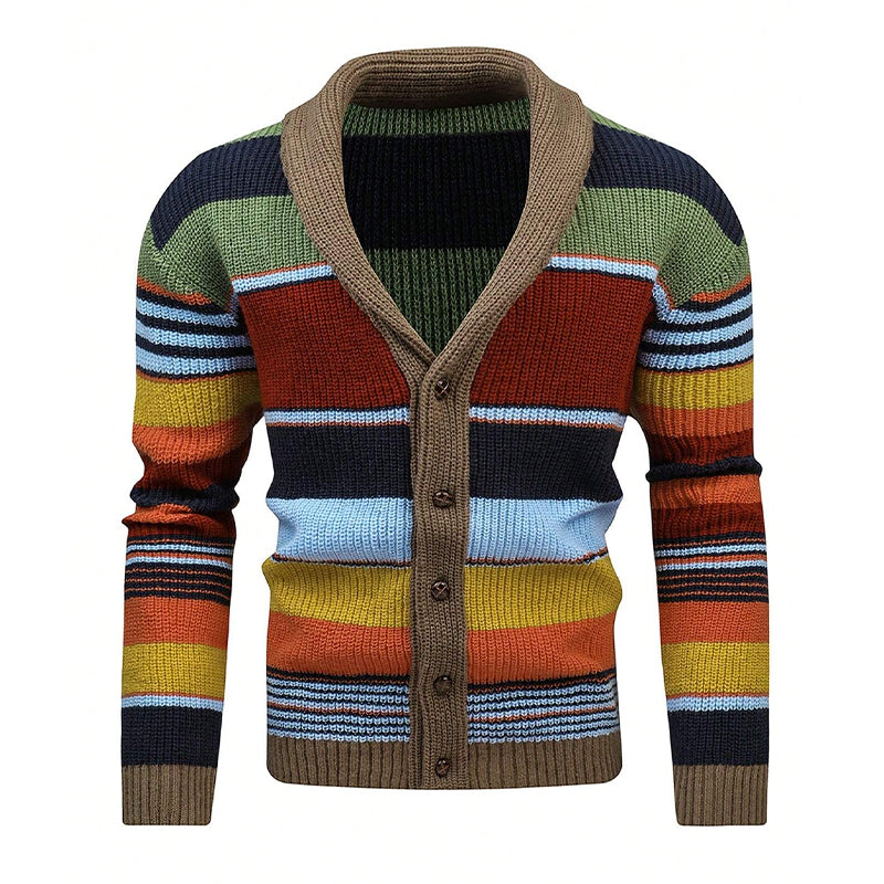 Noah - Colorblock Lapel Sweater Jacket Regular Fit