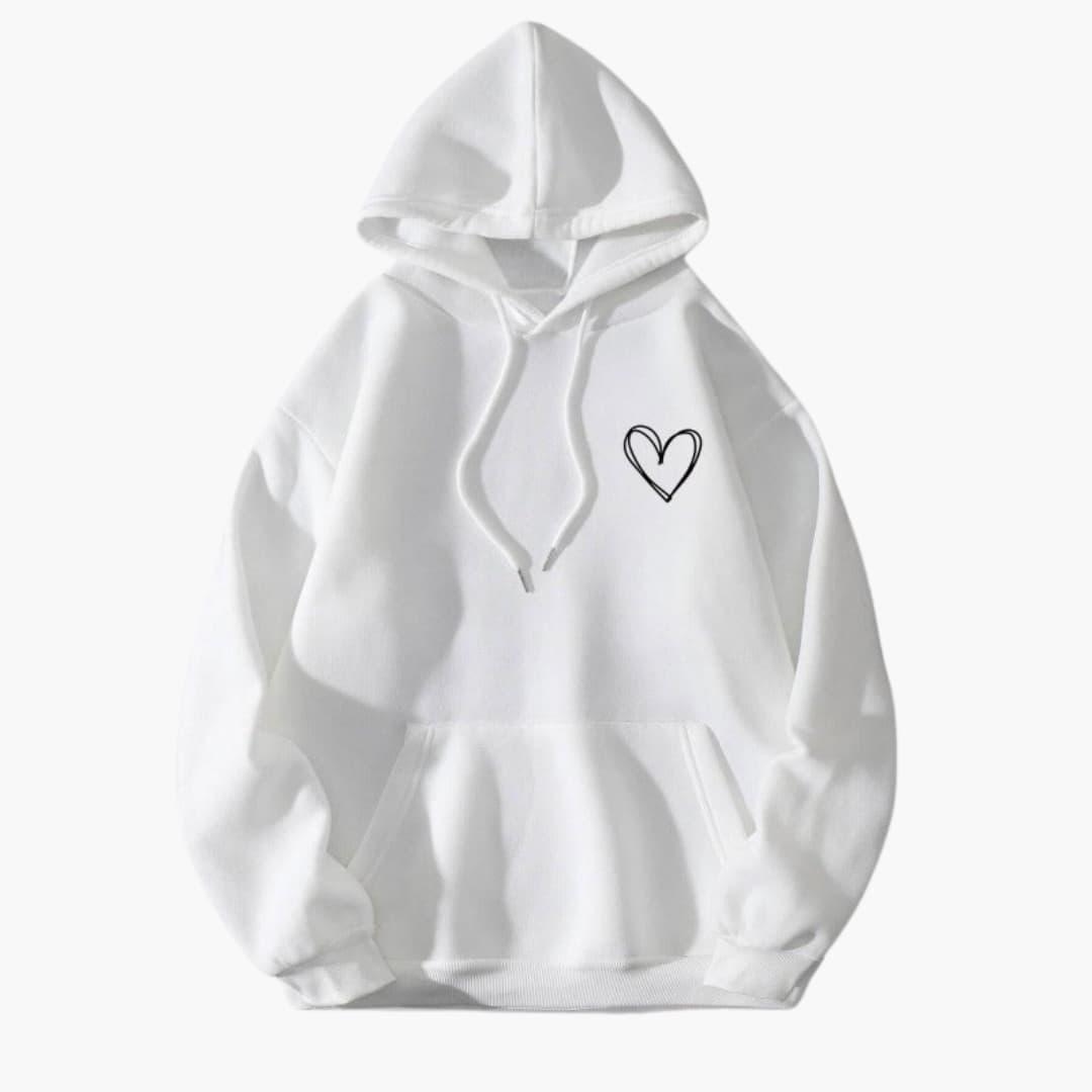 Saria - Pullover Hoodie Regular Fit Ribbed