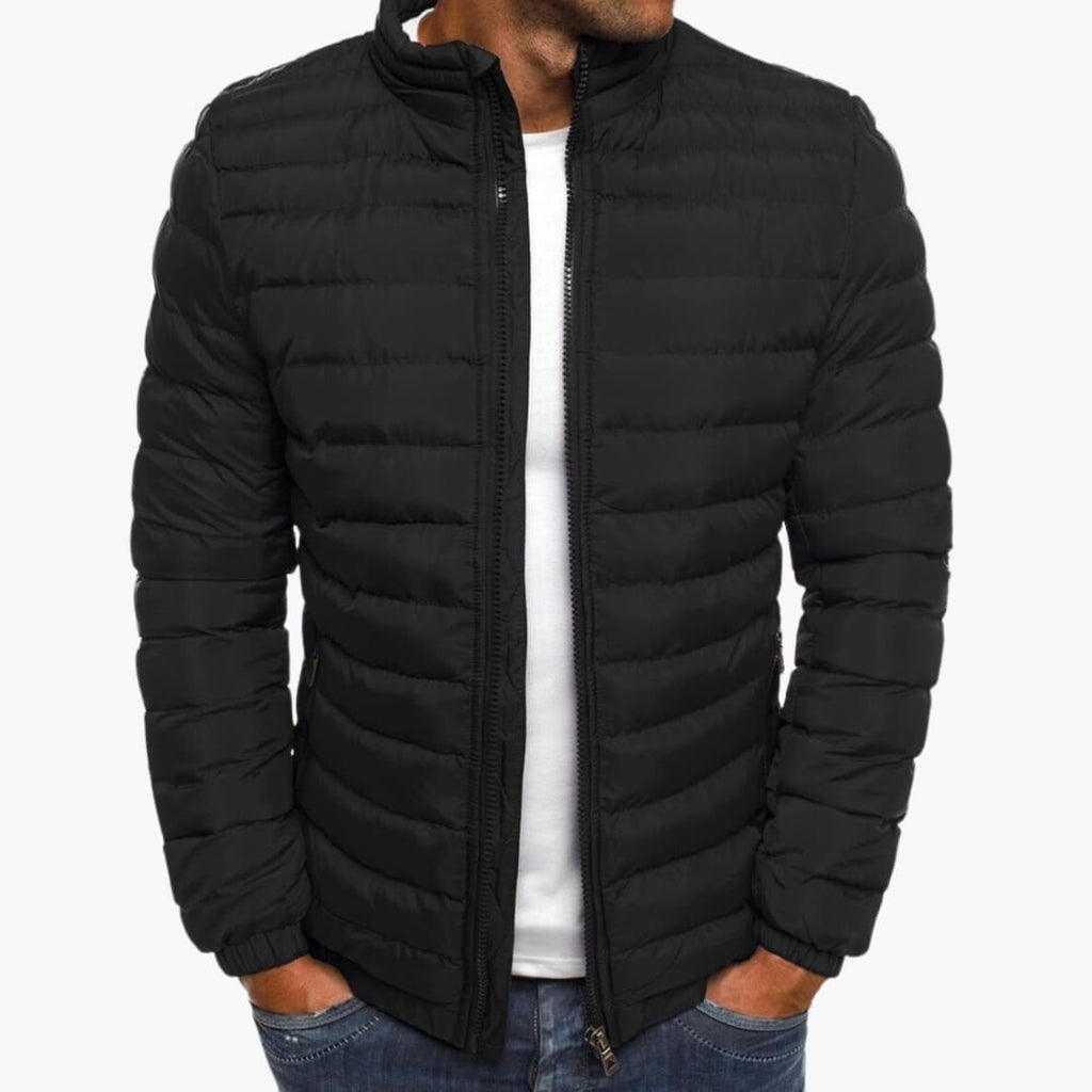 Jensen - Quilted Jacket Straight Fit Long Sleeve