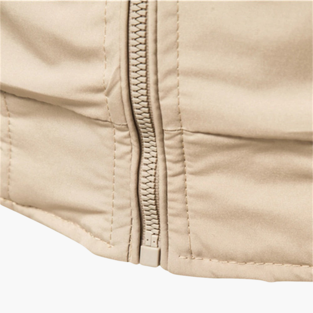Paxton - Bomber Jacket Ribbed Cuffs Front Zipper
