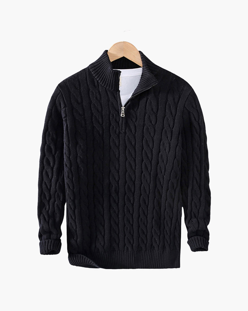 Yusuf - Half Zip Sweater Long Sleeve Ribbed