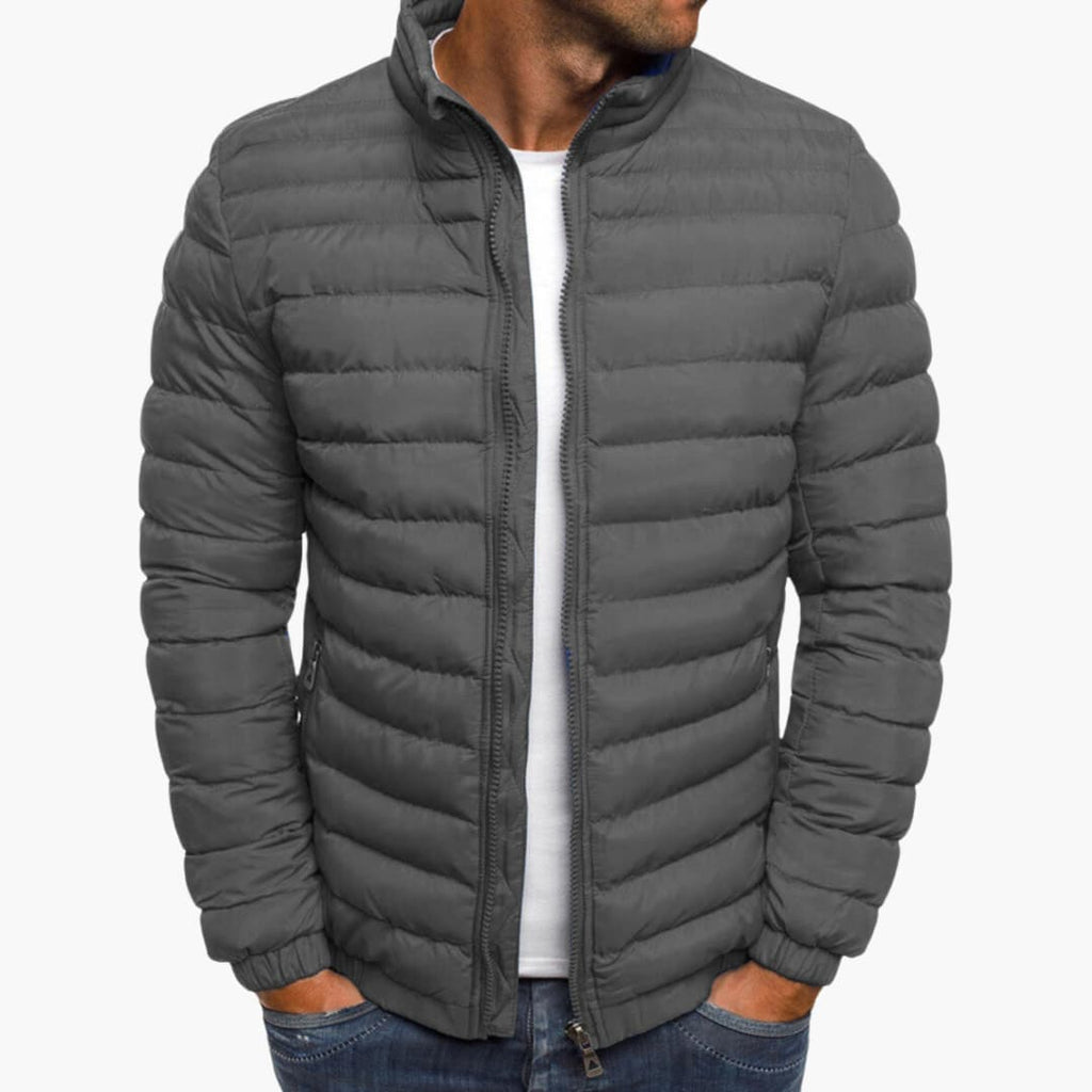 Jensen - Quilted Jacket Straight Fit Long Sleeve