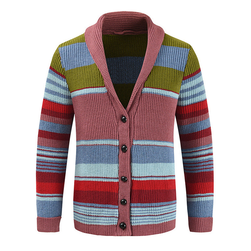 Noah - Colorblock Lapel Sweater Jacket Regular Fit