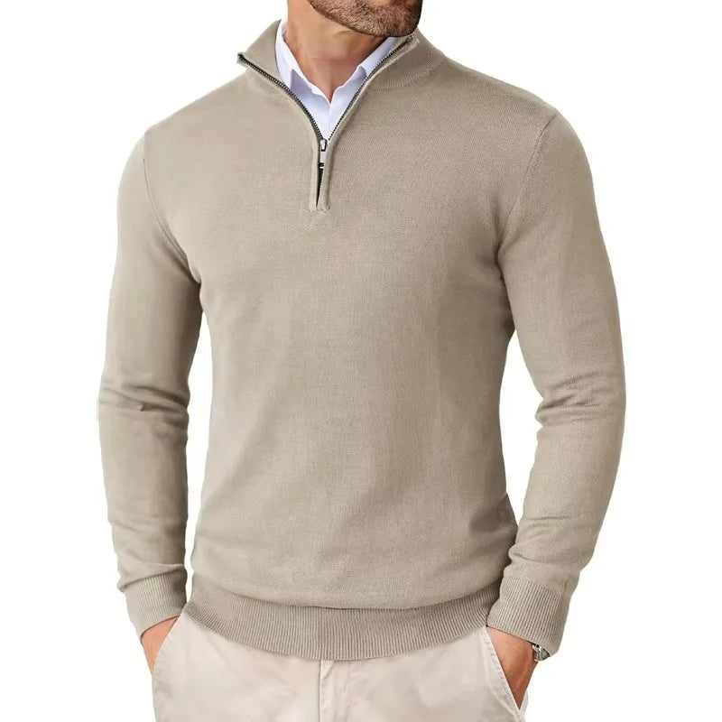 Brian - Zip Up Sweater Long Sleeve Ribbed