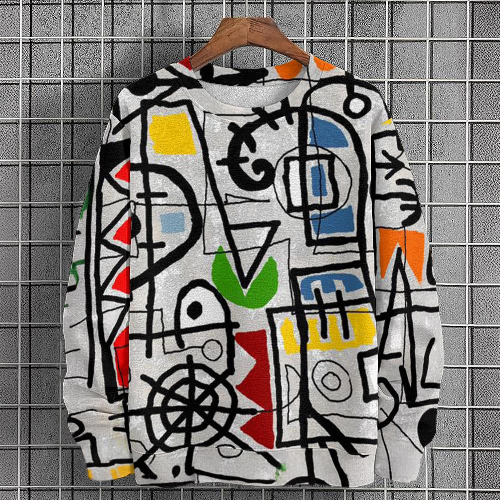 Tate - Geometric Pattern Sweater Regular Fit Long Sleeve