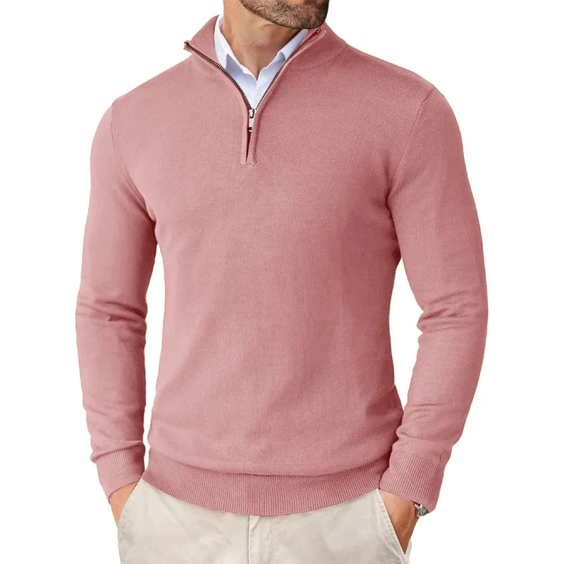 Brian - Zip Up Sweater Long Sleeve Ribbed