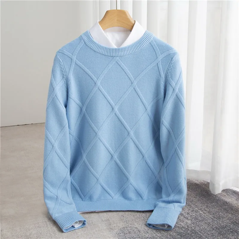 Sterling - Argyle Knit Sweater Long Sleeve
