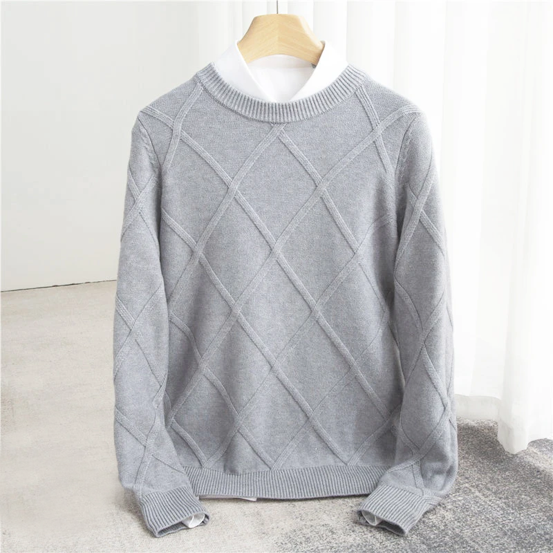 Sterling - Argyle Knit Sweater Long Sleeve