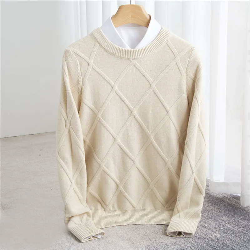 Sterling - Argyle Knit Sweater Long Sleeve
