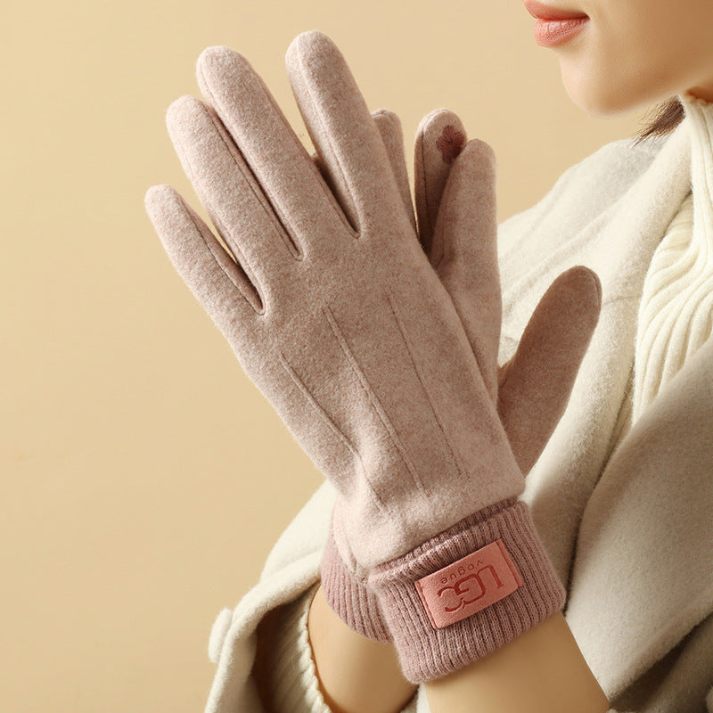 Bianca - Touchscreen Gloves Ribbed Cuff Design