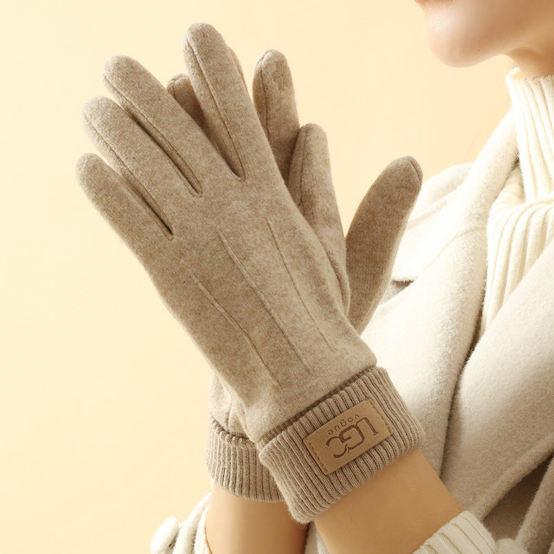 Bianca - Touchscreen Gloves Ribbed Cuff Design