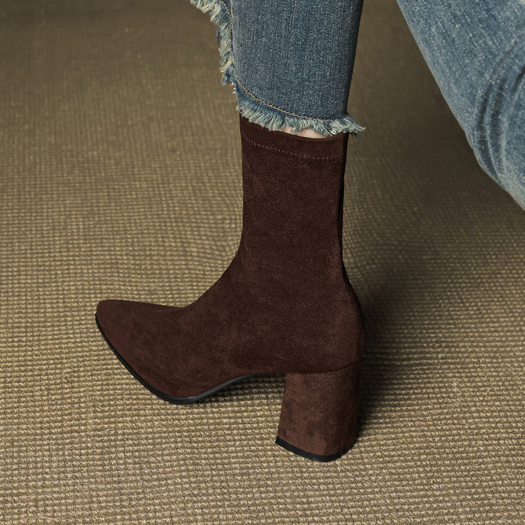 Autumn - Sleek Ankle Boots with Zipper