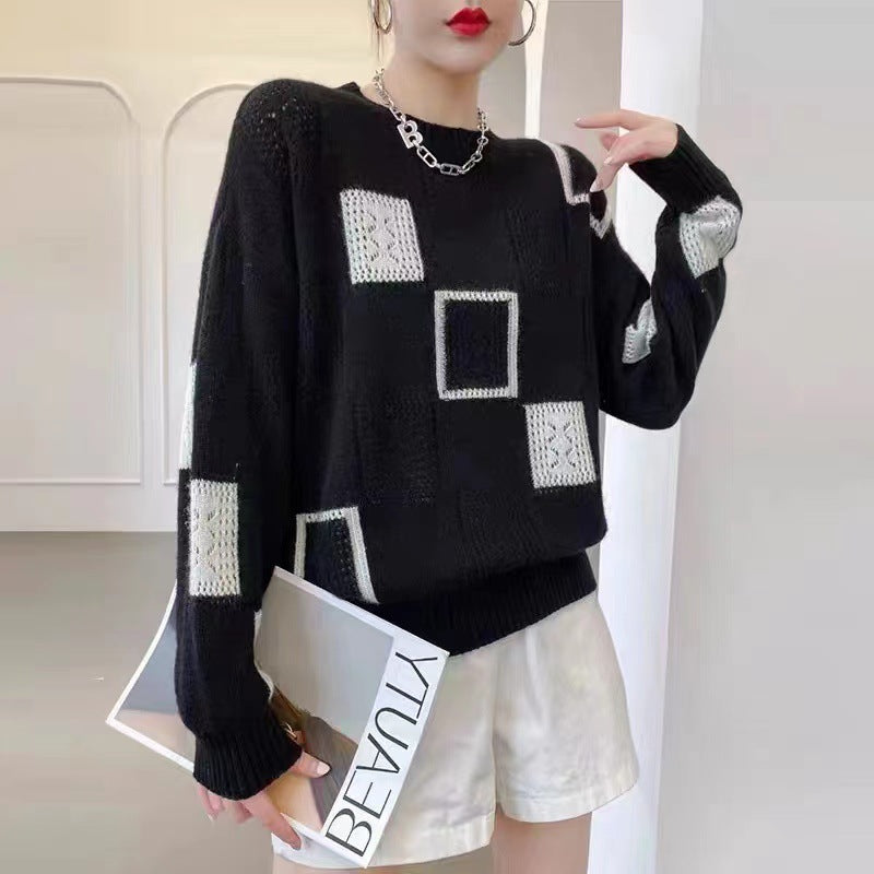 Aria - Elegant Long Sleeve Jumper Straight Cut