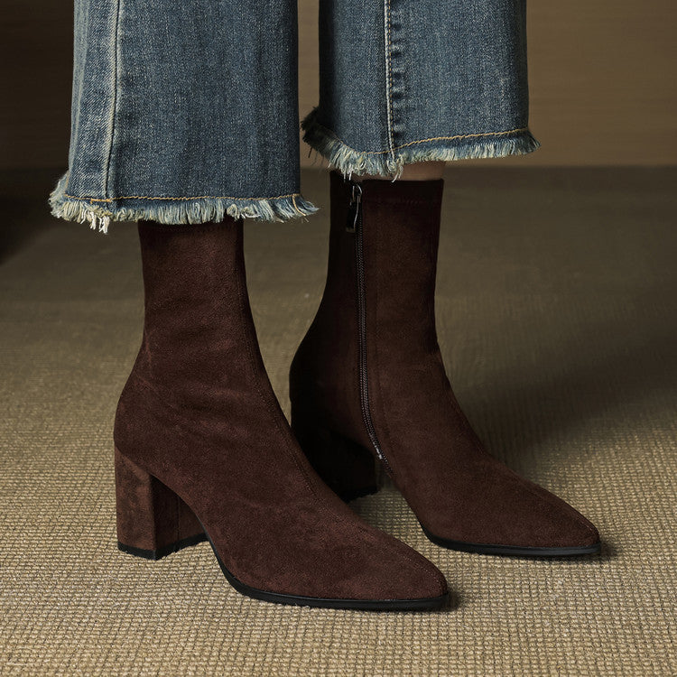 Autumn - Sleek Ankle Boots with Zipper