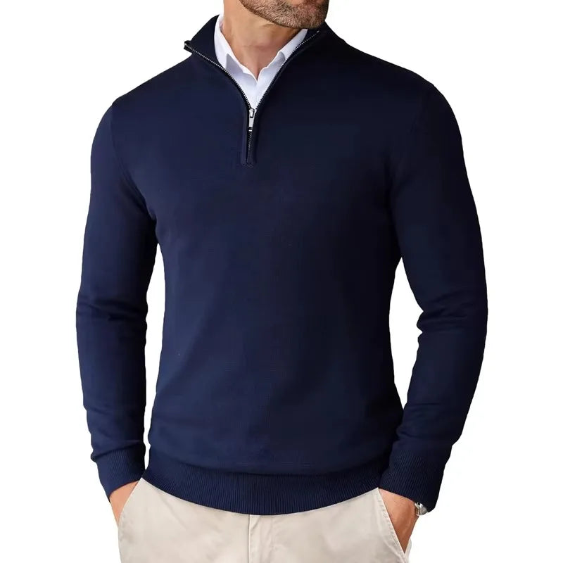 Brian - Zip Up Sweater Long Sleeve Ribbed