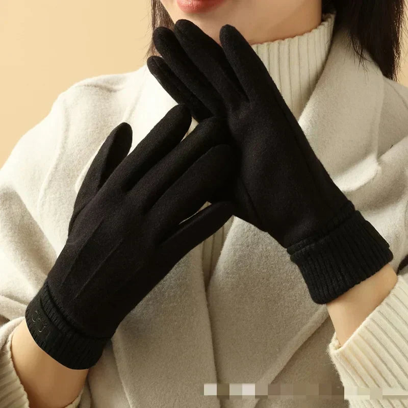 Bianca - Touchscreen Gloves Ribbed Cuff Design