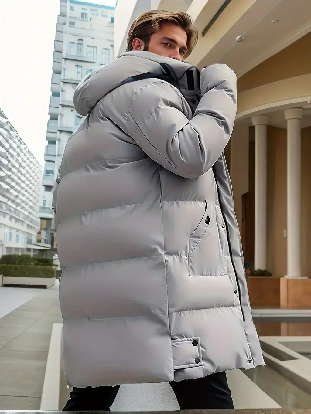 Alec - Long Winter Coat Structured Silhouette