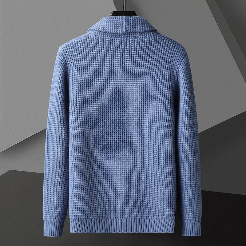 Harold - Textured Cardigan Long Sleeve Straight Cut