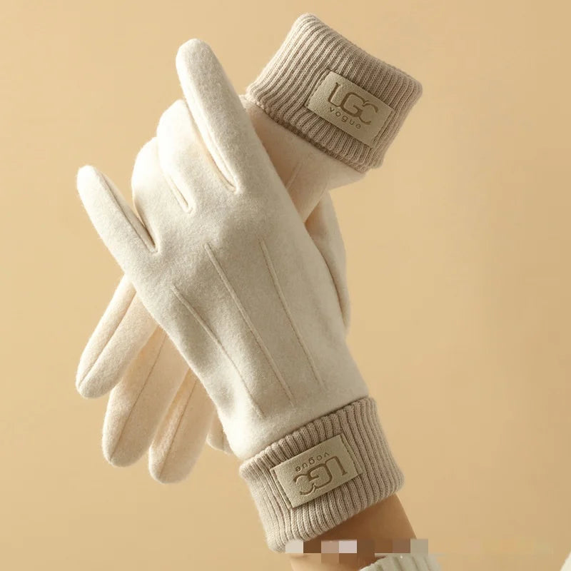 Bianca - Touchscreen Gloves Ribbed Cuff Design