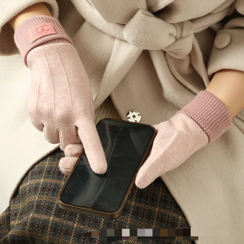 Bianca - Touchscreen Gloves Ribbed Cuff Design