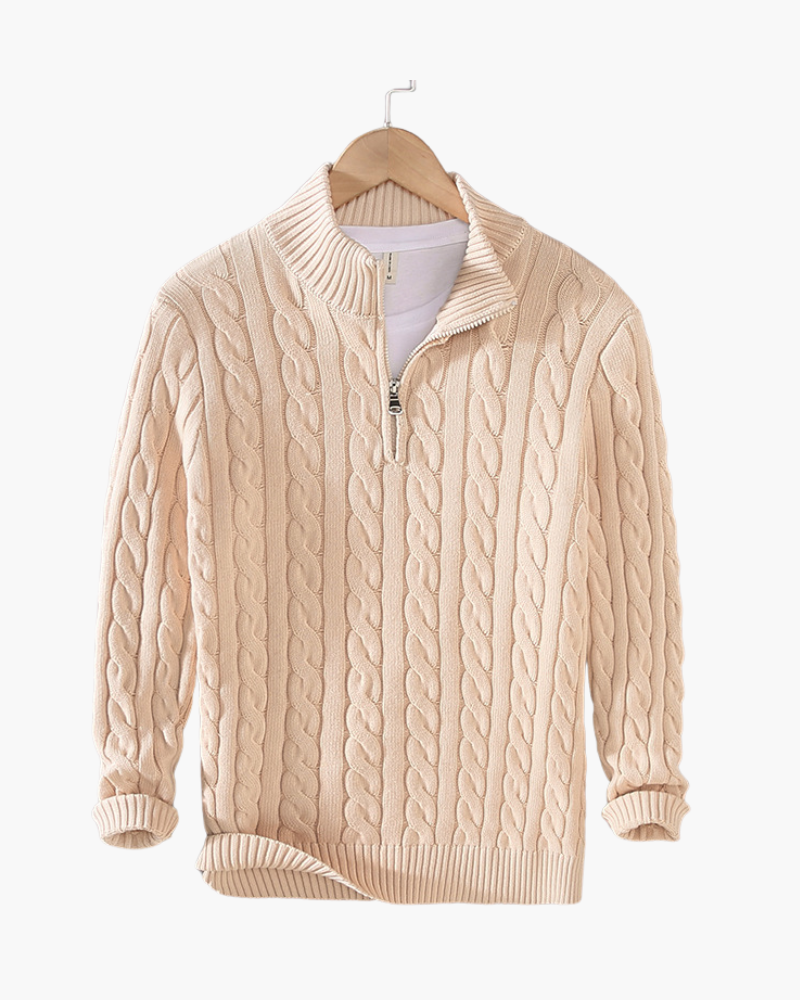 Yusuf - Half Zip Sweater Long Sleeve Ribbed