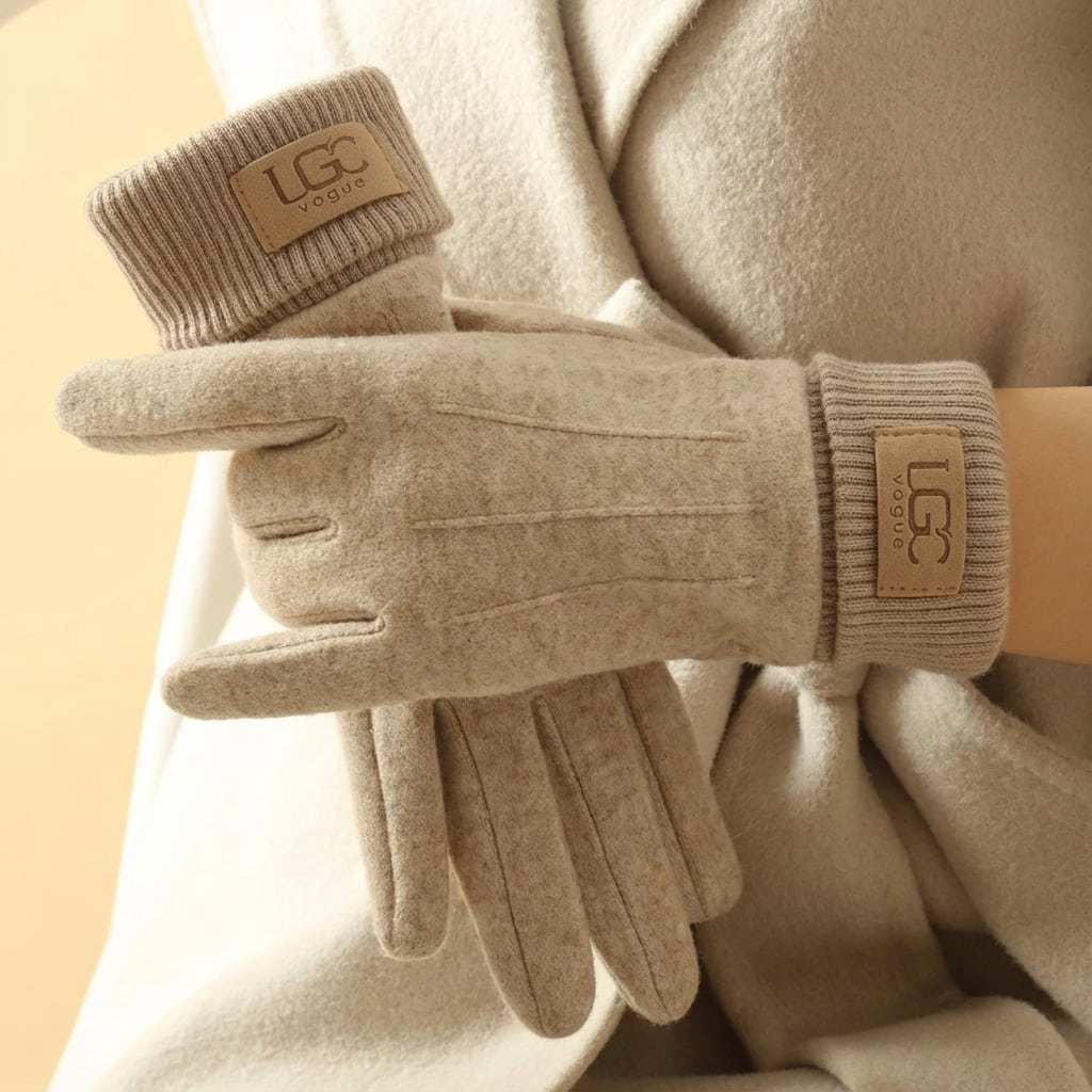 Bianca - Touchscreen Gloves Ribbed Cuff Design