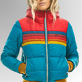 Anastasia - Cropped Jacket with Hood Color Block