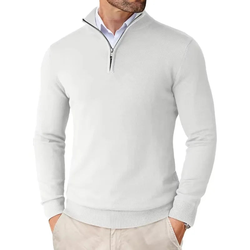 Brian - Zip Up Sweater Long Sleeve Ribbed
