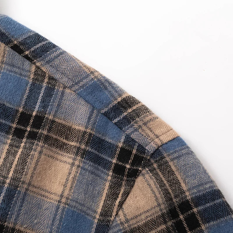 Kai - Classic Plaid Flannel Shirt Long Sleeve