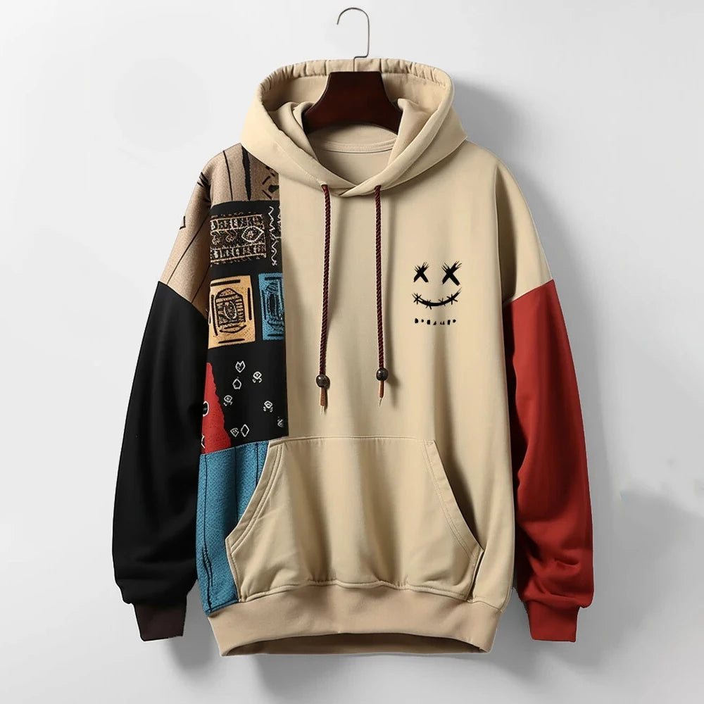 Kyle - Relaxed Contrast Hoodie with Drawstrings