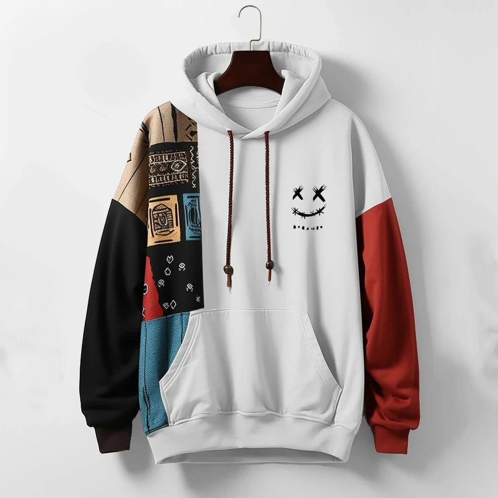 Kyle - Relaxed Contrast Hoodie with Drawstrings